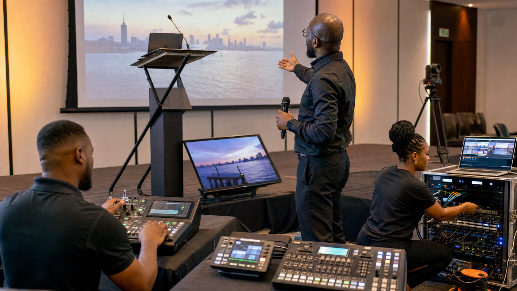 Illustrative environment for Technical AV support for events